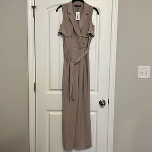 NWT SugarLips Tan Jumpsuit with belt